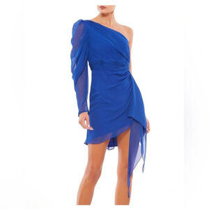 MAC DUGGAL Asymmetric Mini Sheath Dress Style 55409